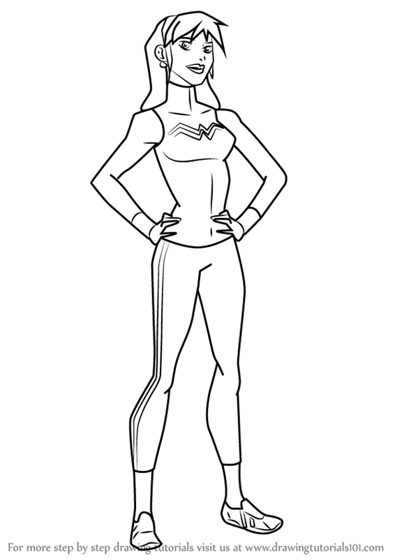 566x800 Learn How To Draw Wonder Girl From Young Justice (Young Justice