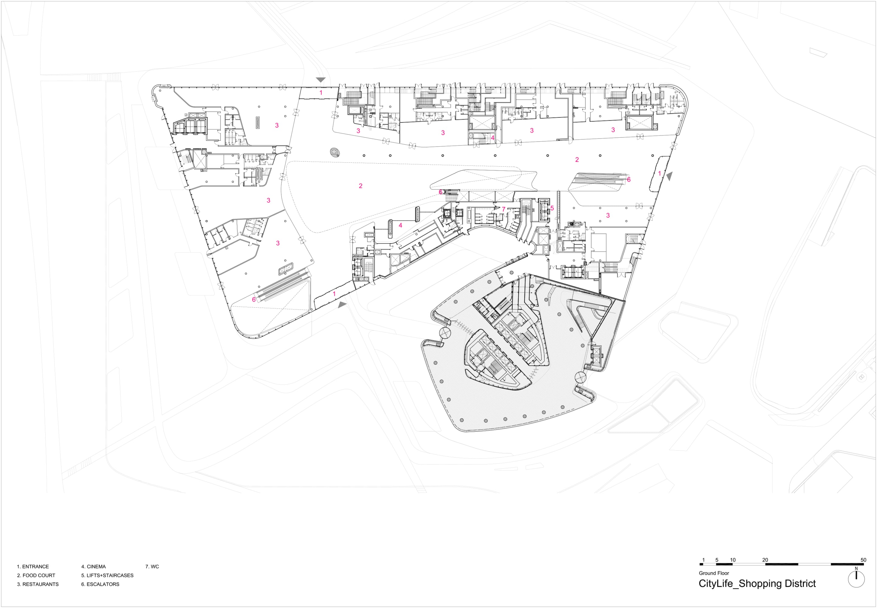 2884x2000 Zaha Hadid Architects, Hufton + Crow Citylife Shopping District