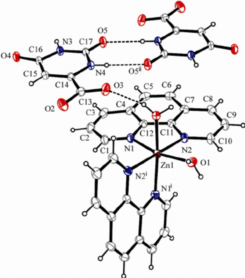 850x964 A View Of The Zinc Coordination, With The Atom Label Ing Scheme