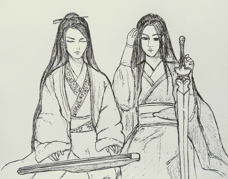 800x627 The Zither And The Sword By Vansaires