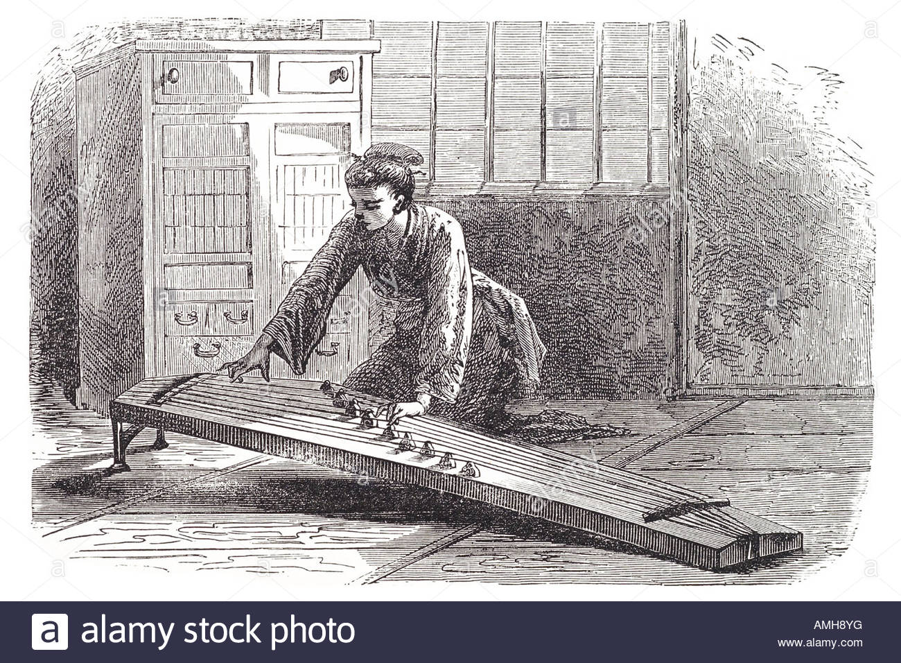 1300x956 Japanese Girl Playing Koto Costume Native Traditional Ethnic Dress