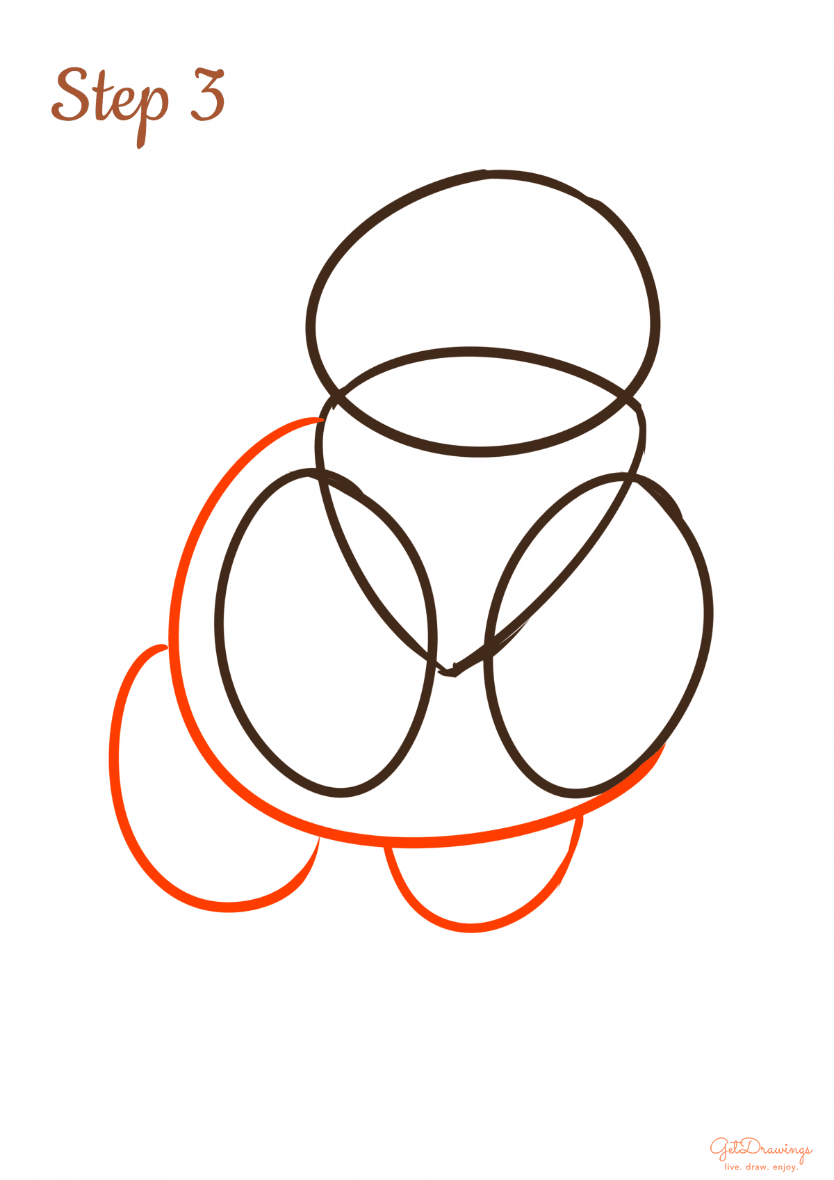 How to draw a Bear step by step step 3