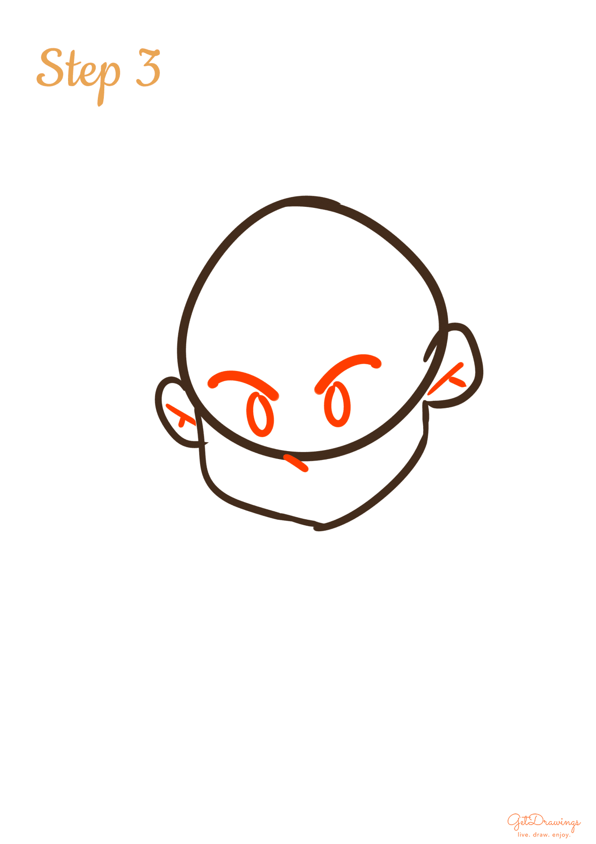 How to Draw a Cupid step 3