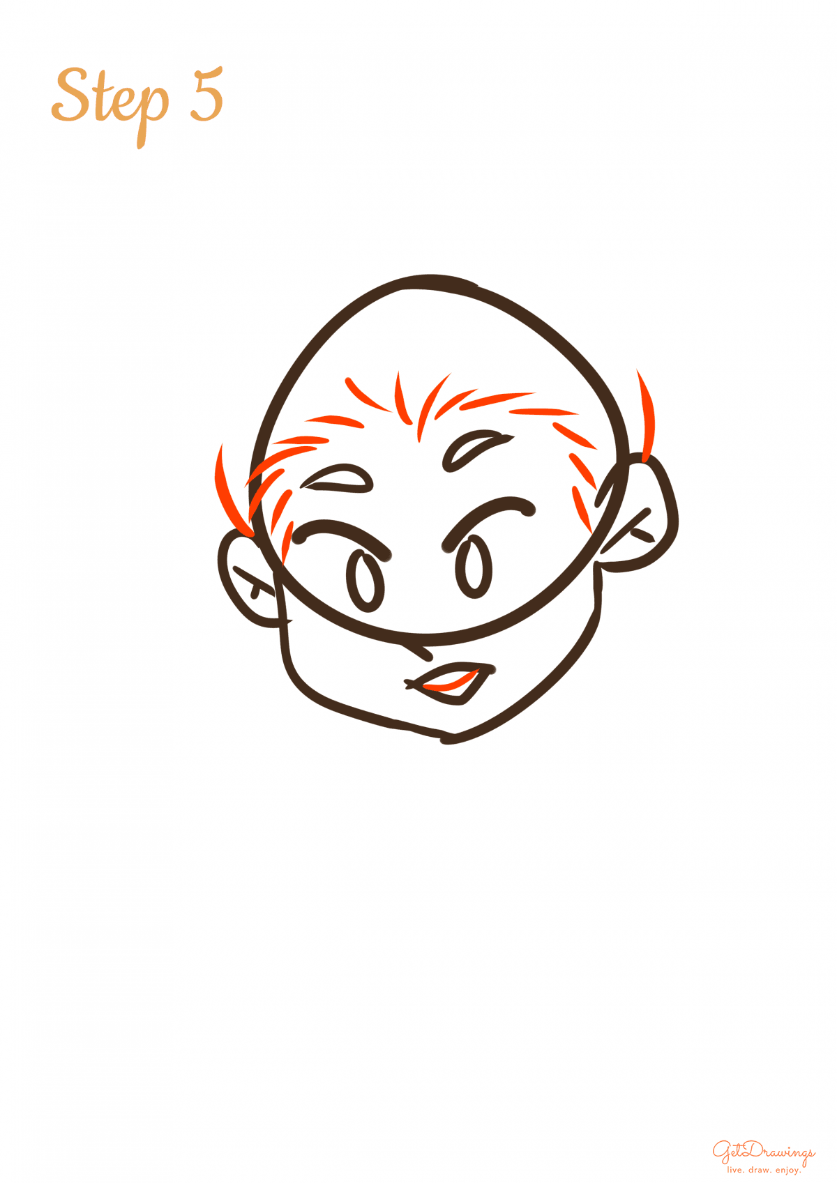 How to Draw a Cupid step 5