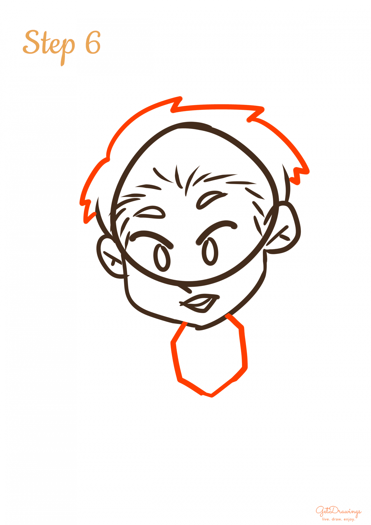 How to Draw a Cupid step 6