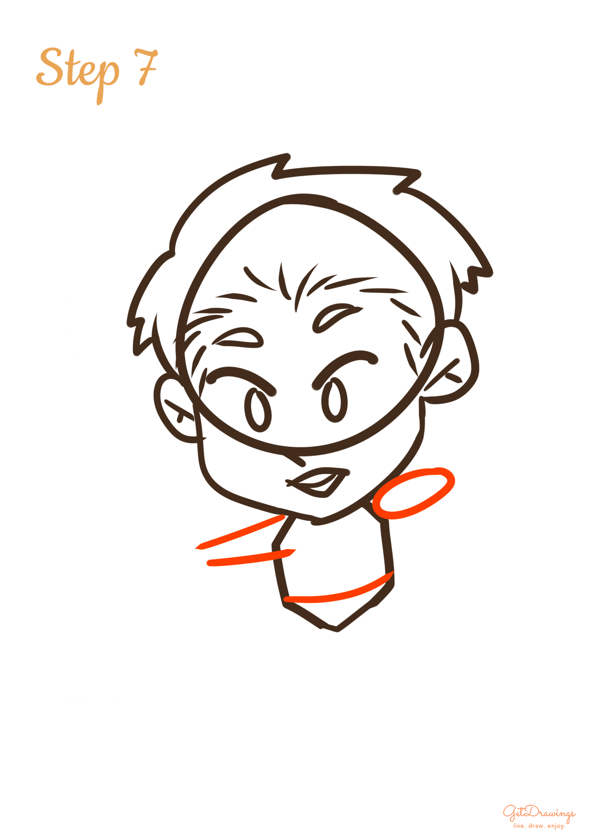 How to Draw a Cupid step 7