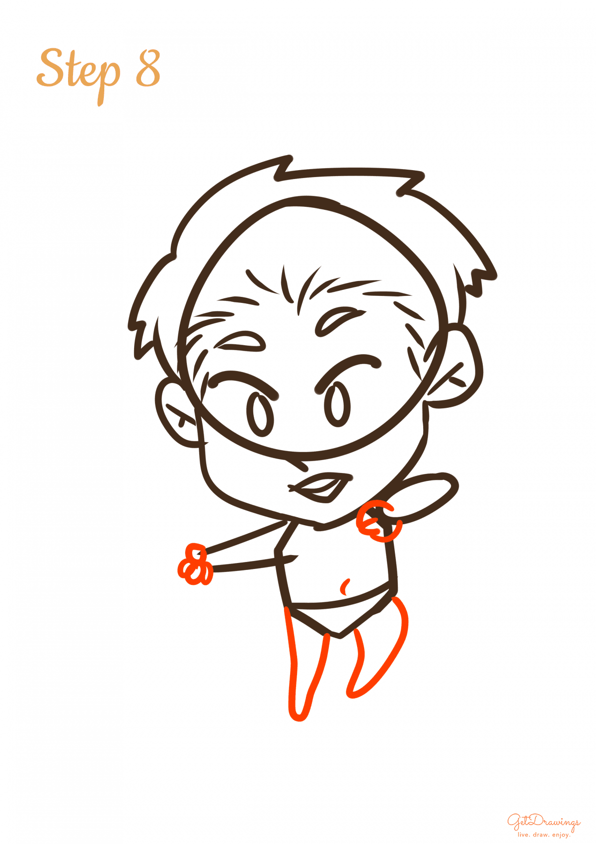 How to Draw a Cupid step 8