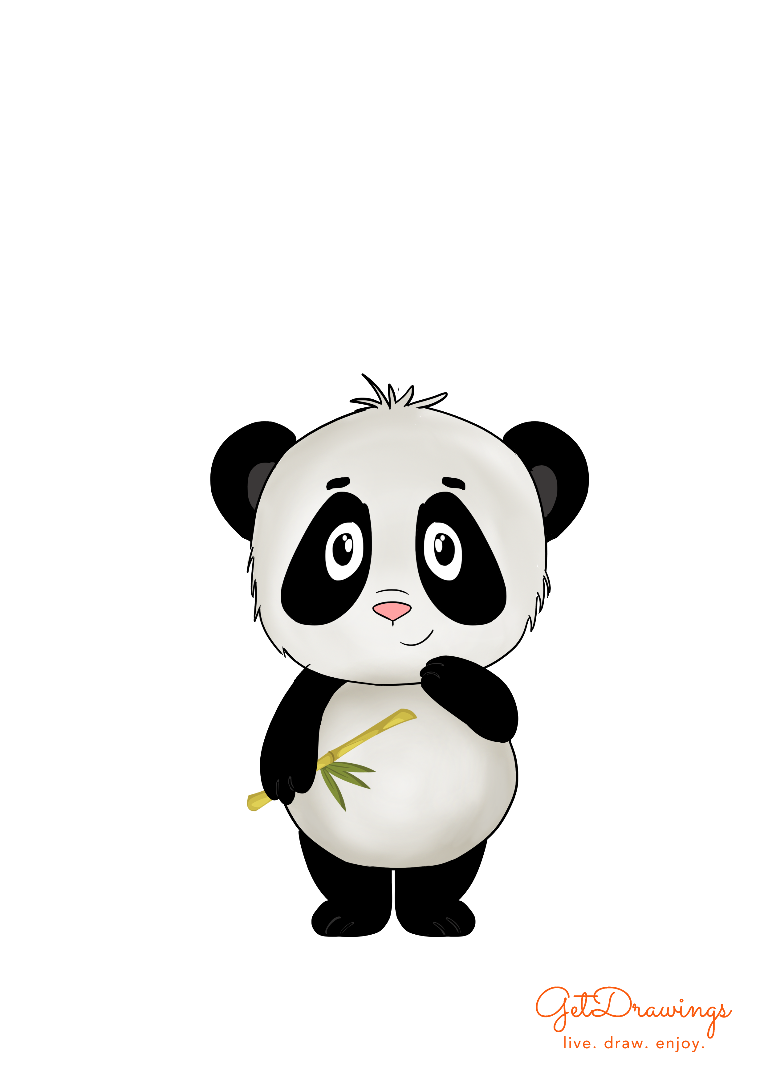 How to draw a cute Panda?