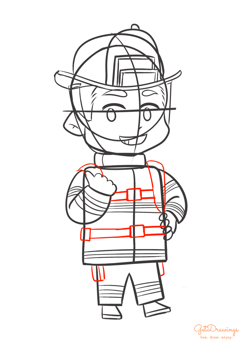 How to draw a Firefighter?