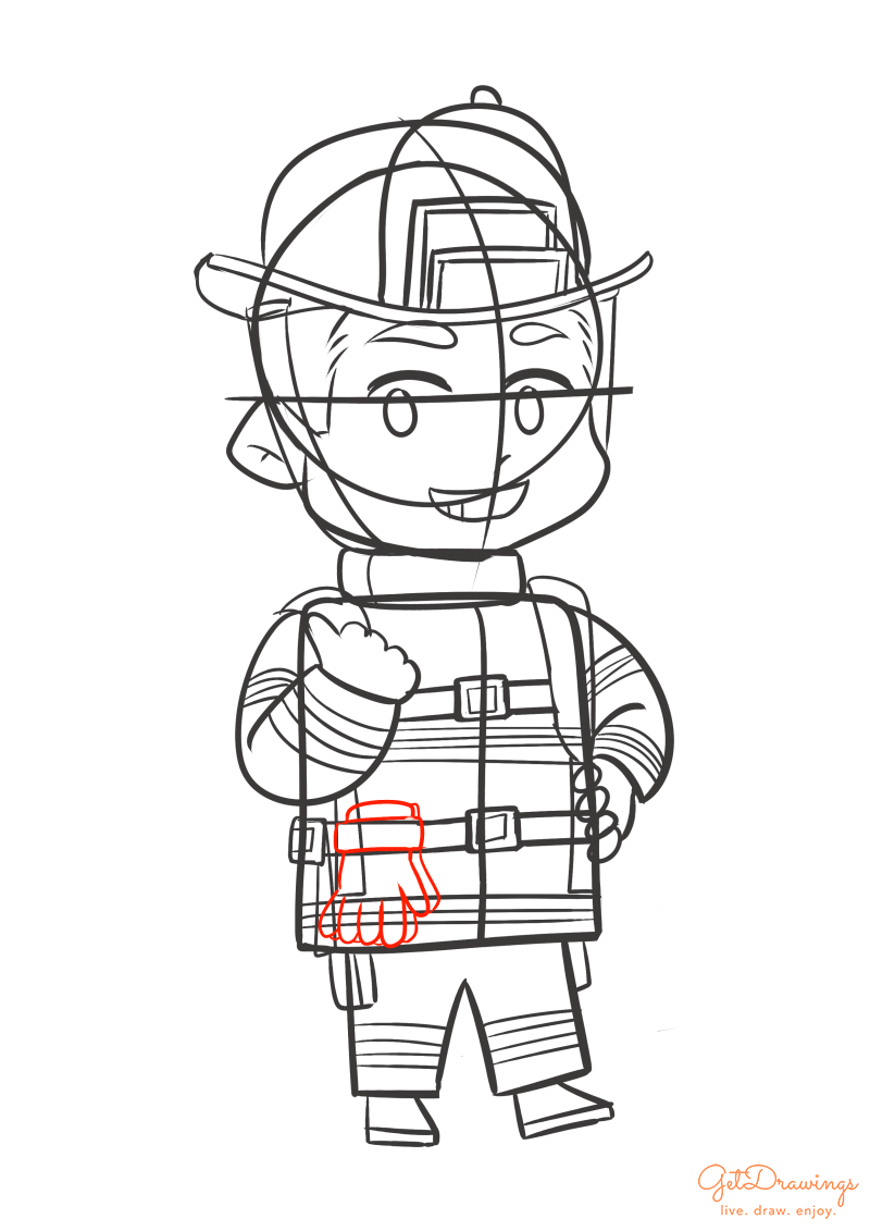 How to draw a Firefighter?