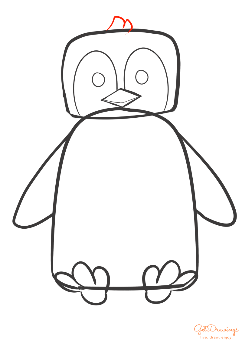 How to draw a Penguin? | GetDrawings.com