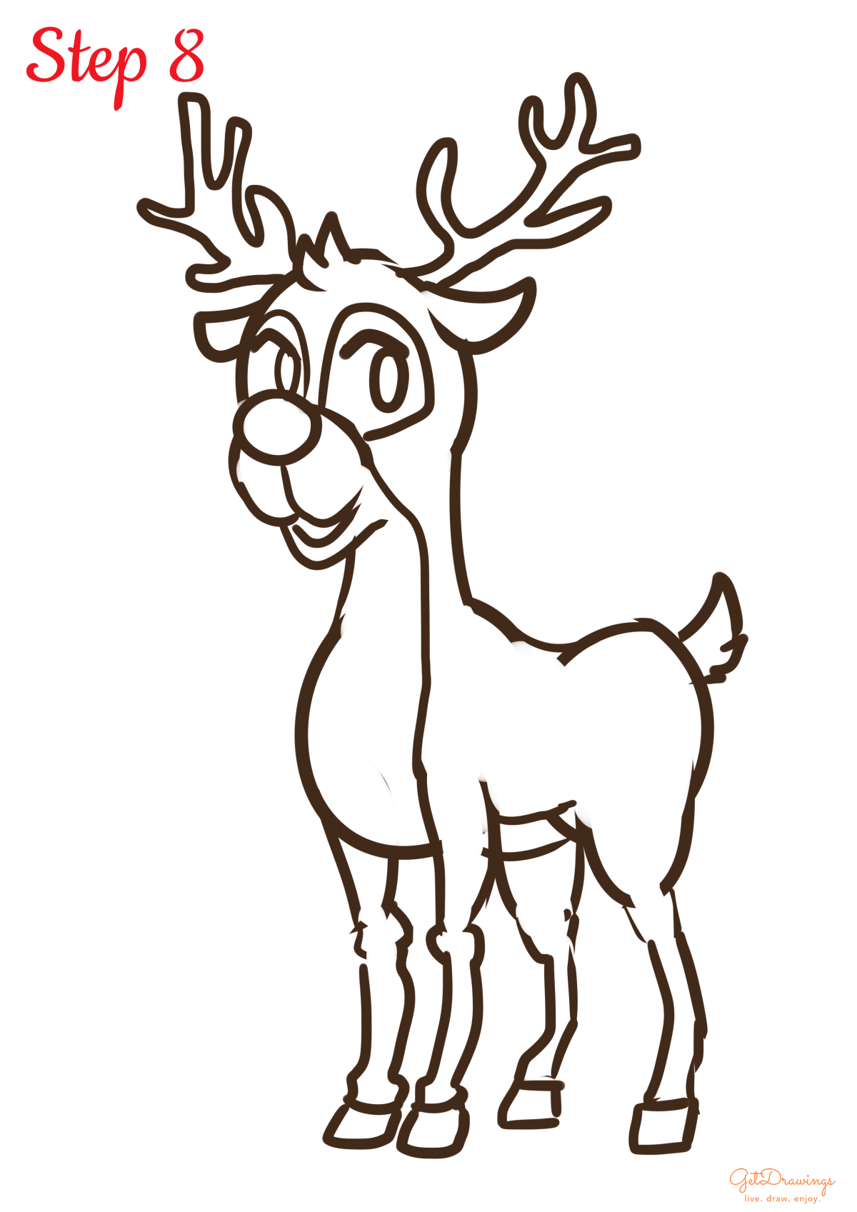 How to Draw a Reindeer