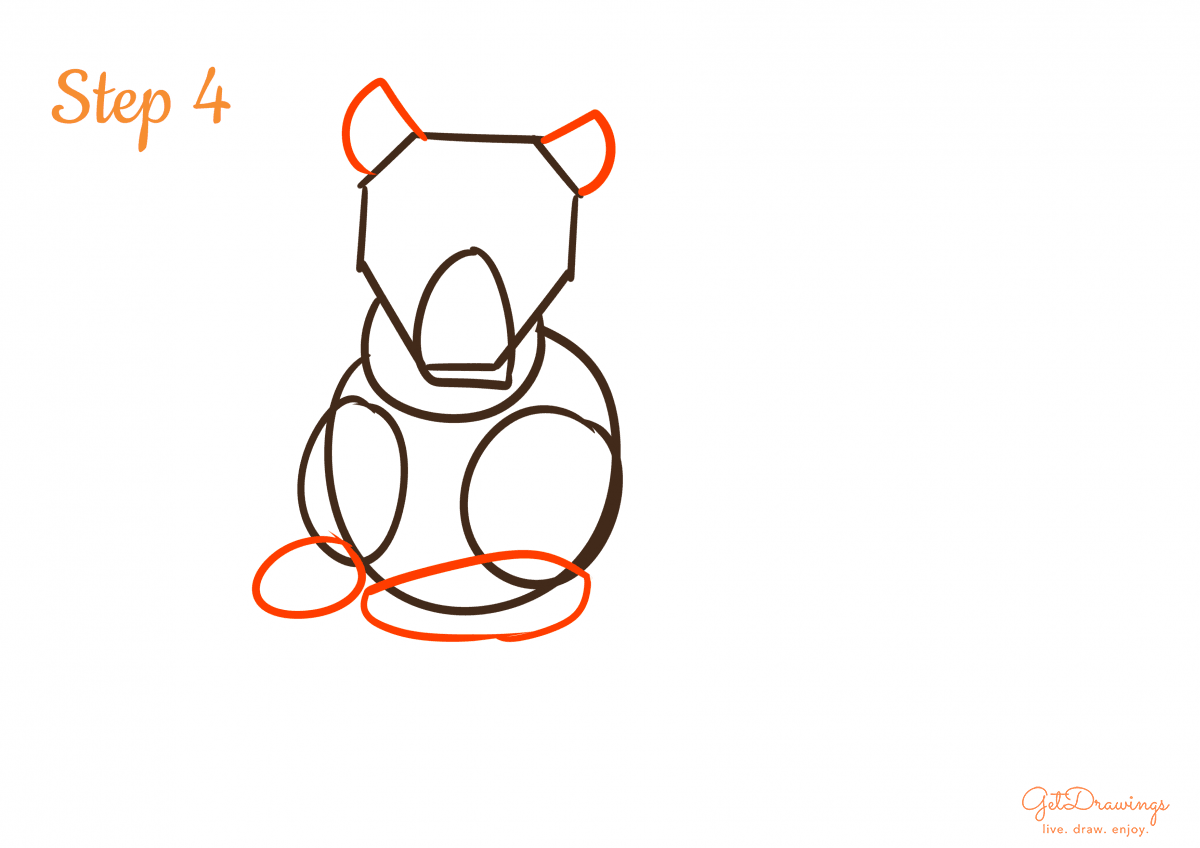 How to draw a Tiger step 4