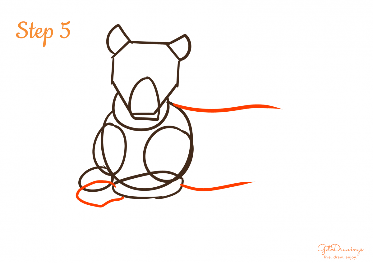 How to draw a Tiger step 5