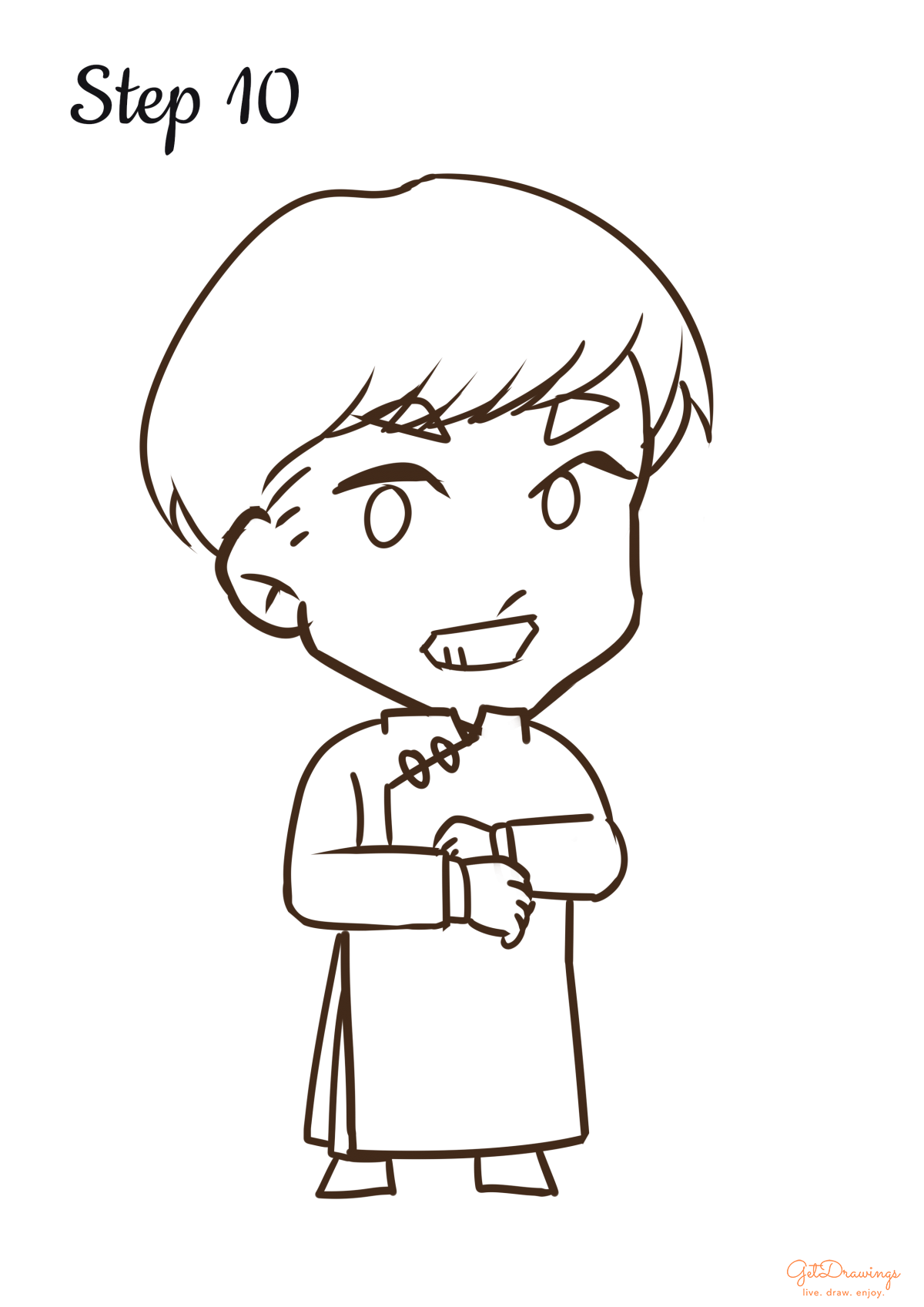 How to draw a Traditional Chinese Clothing