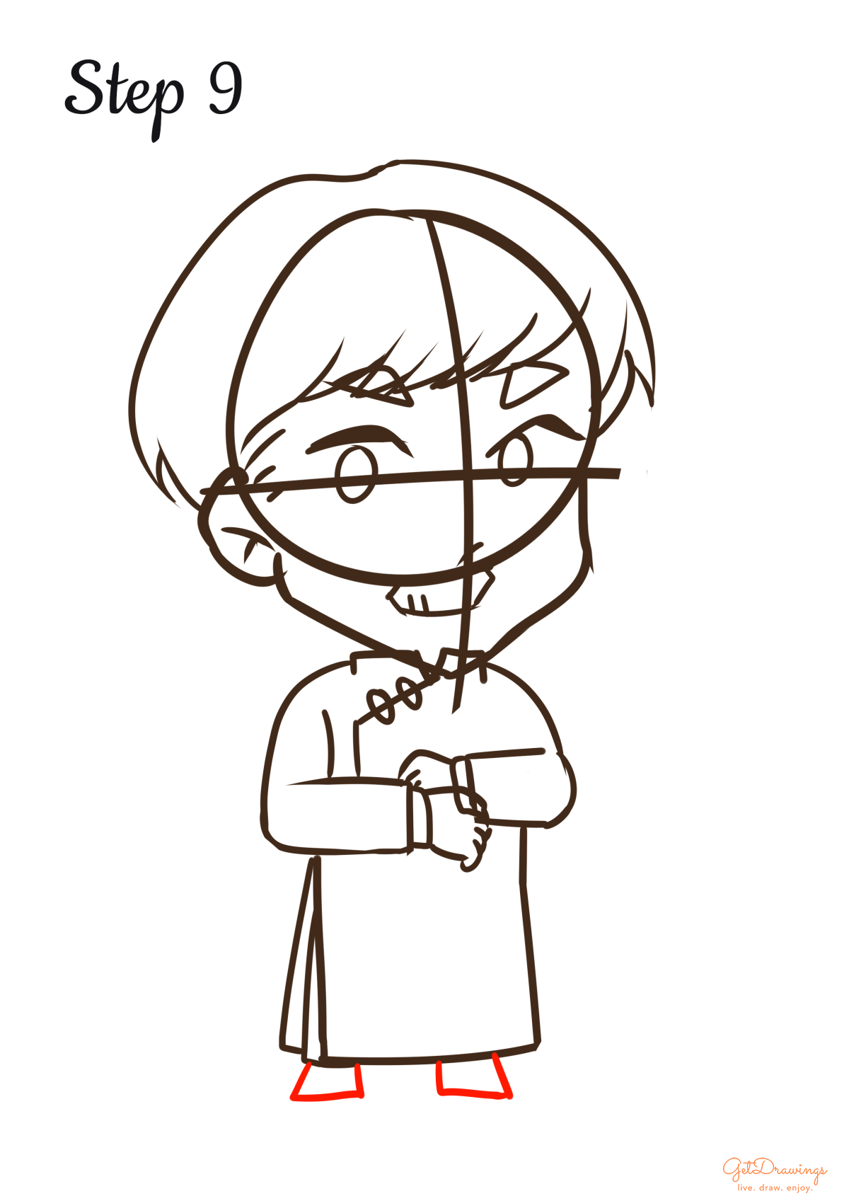 How to draw a Traditional Chinese Clothing