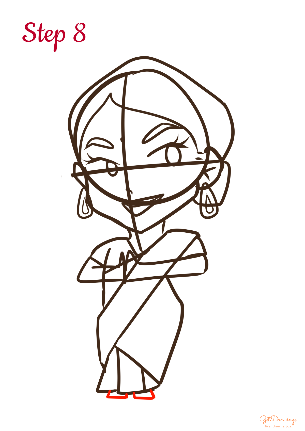 How to Draw a Traditional Indian Clothing