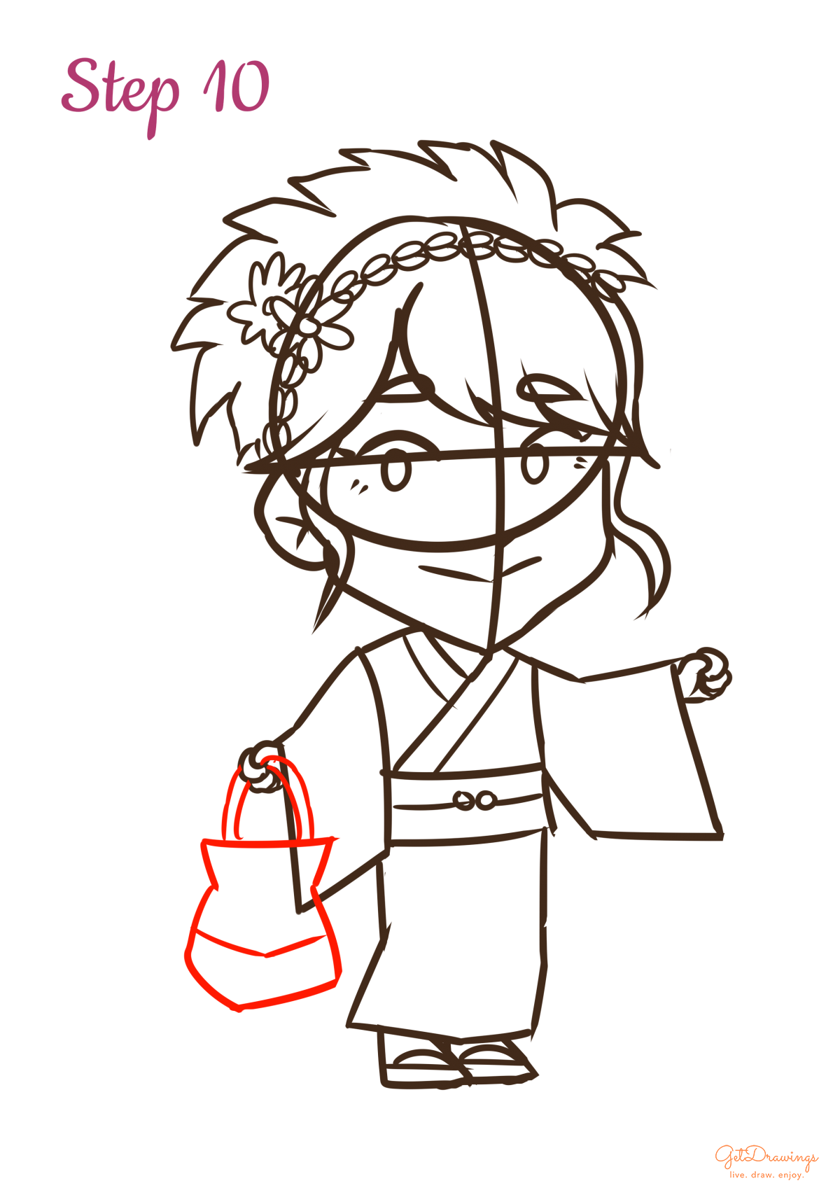 How to Draw a Traditional Japanese Clothing