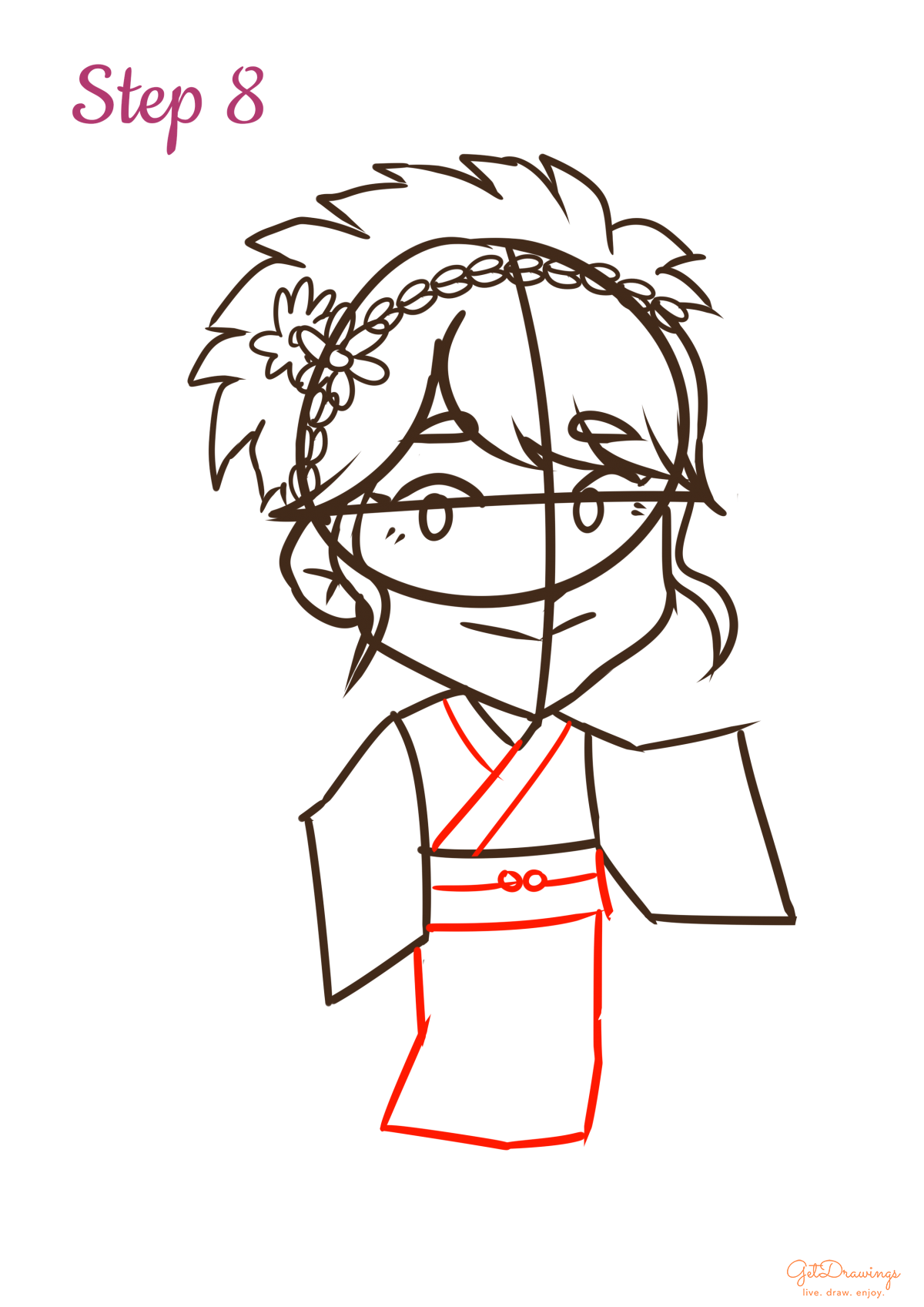 How to Draw a Traditional Japanese Clothing