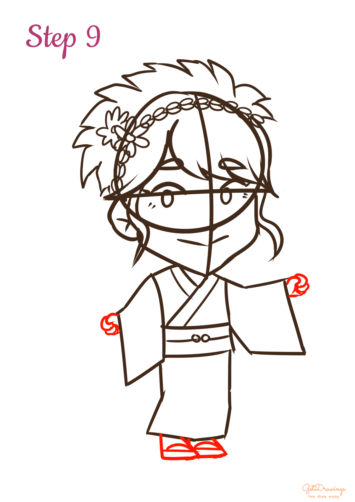 How to Draw a Traditional Japanese Clothing