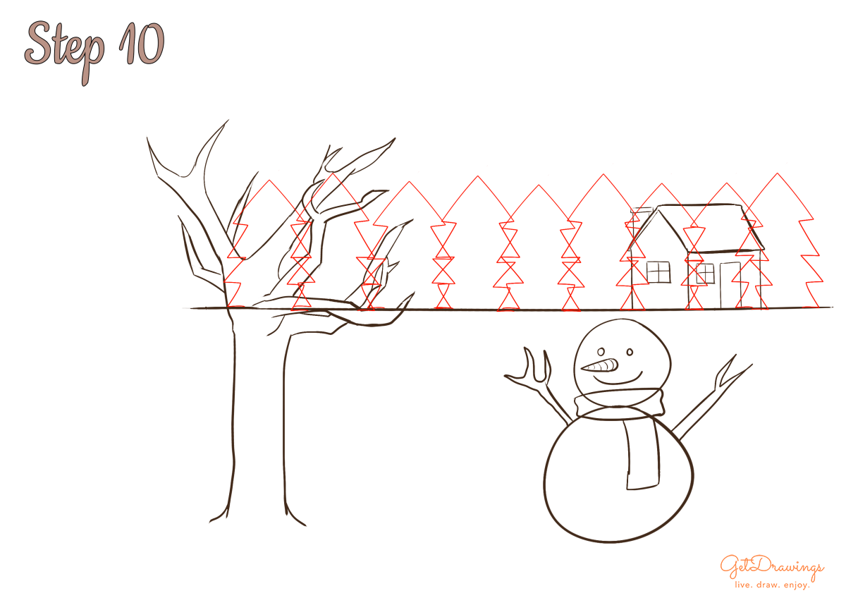 How to draw a Winter Season?