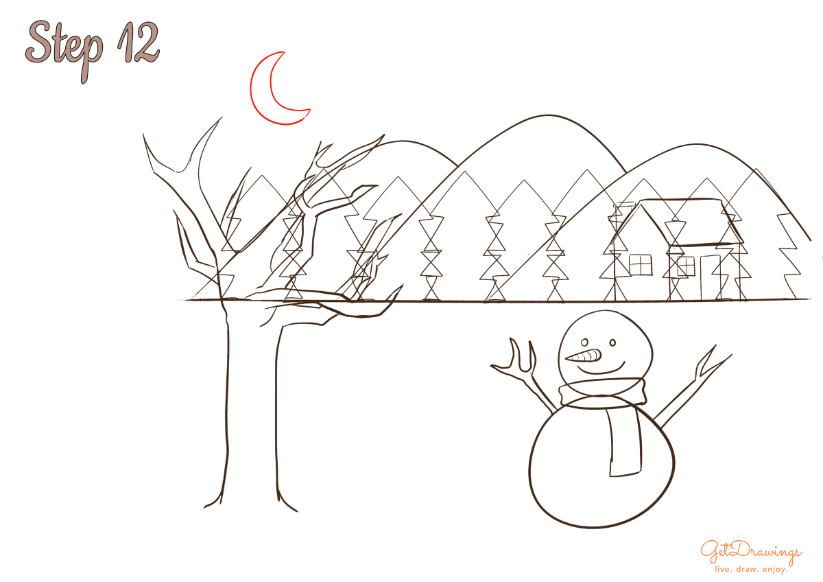 How to draw a Winter Season?