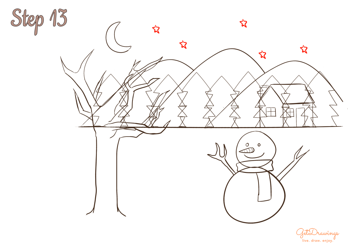 How to draw a Winter Season?