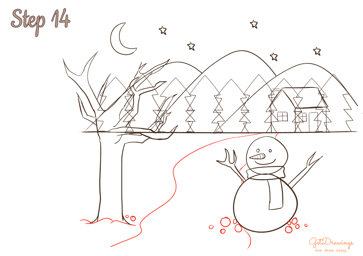 How to draw a Winter Season?