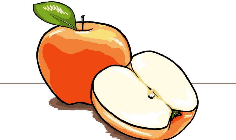 How to draw an Apple on a graphic tablet?