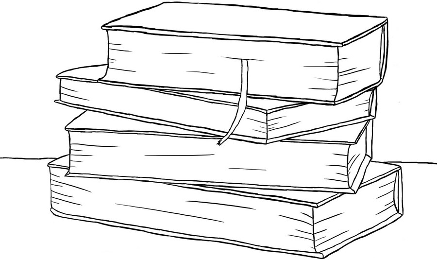 How to draw Books on a graphic tablet?