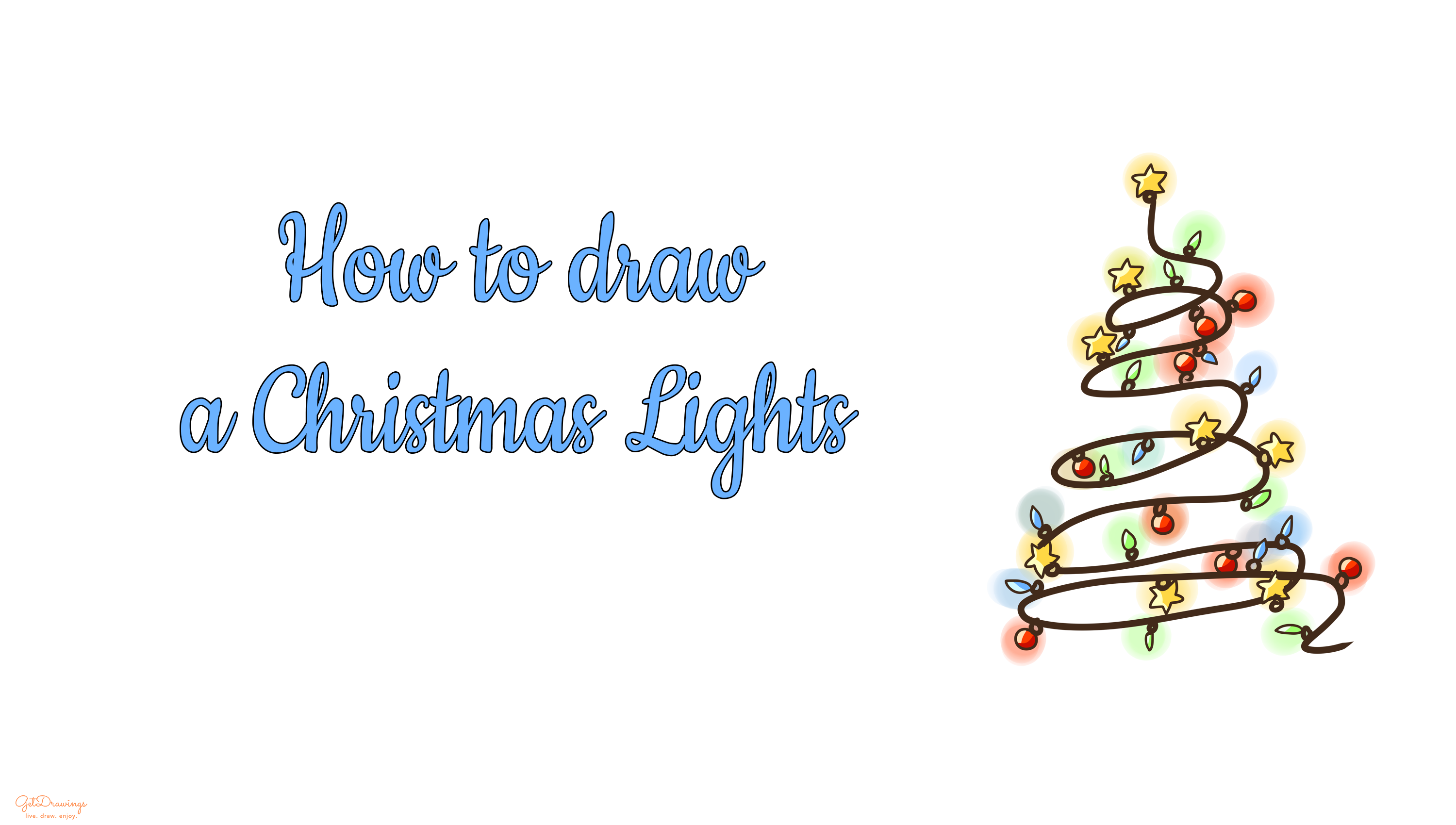 How to Draw a Christmas Lights