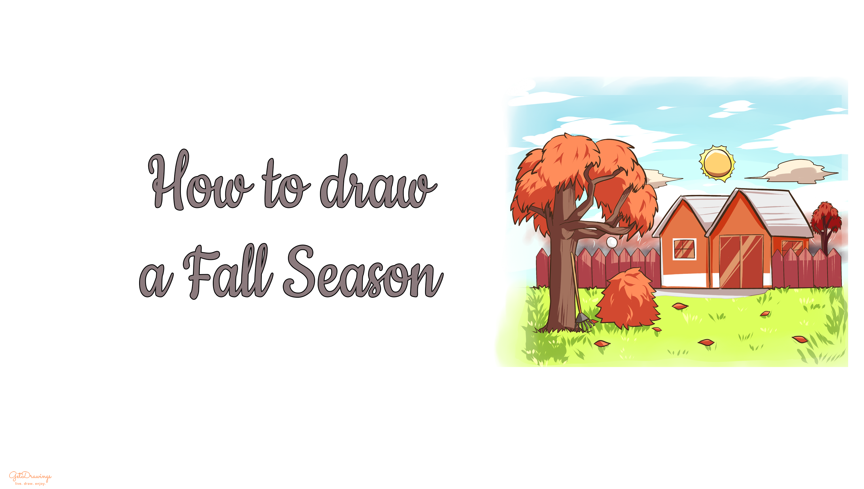 How to draw a Fall Season?
