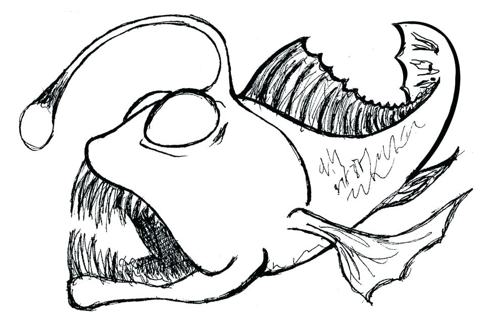Angler fish drawing