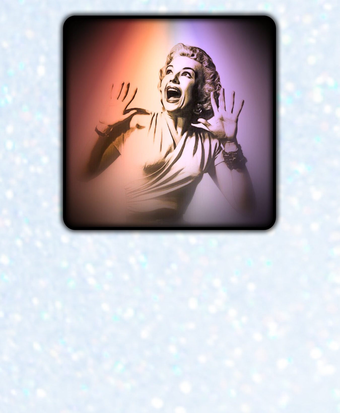 Apple Watch Face of Woman Screaming. Custom made for setting the time on the bottom.