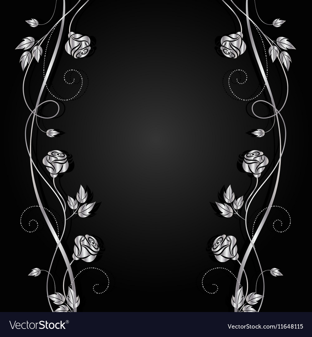 The background is a floral background which is black in color