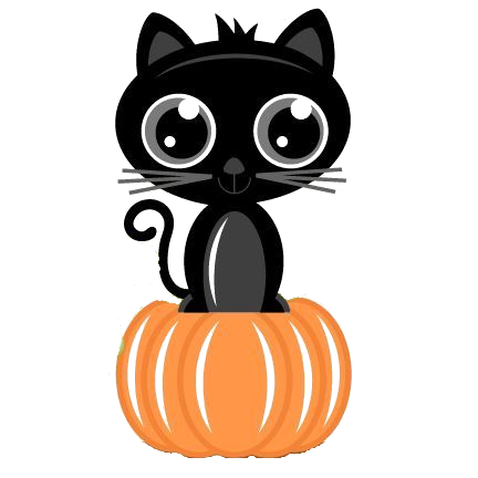 Cat in pumpkin