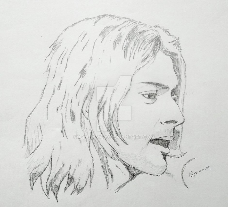 Sketch attempt of Kurt Cobain
