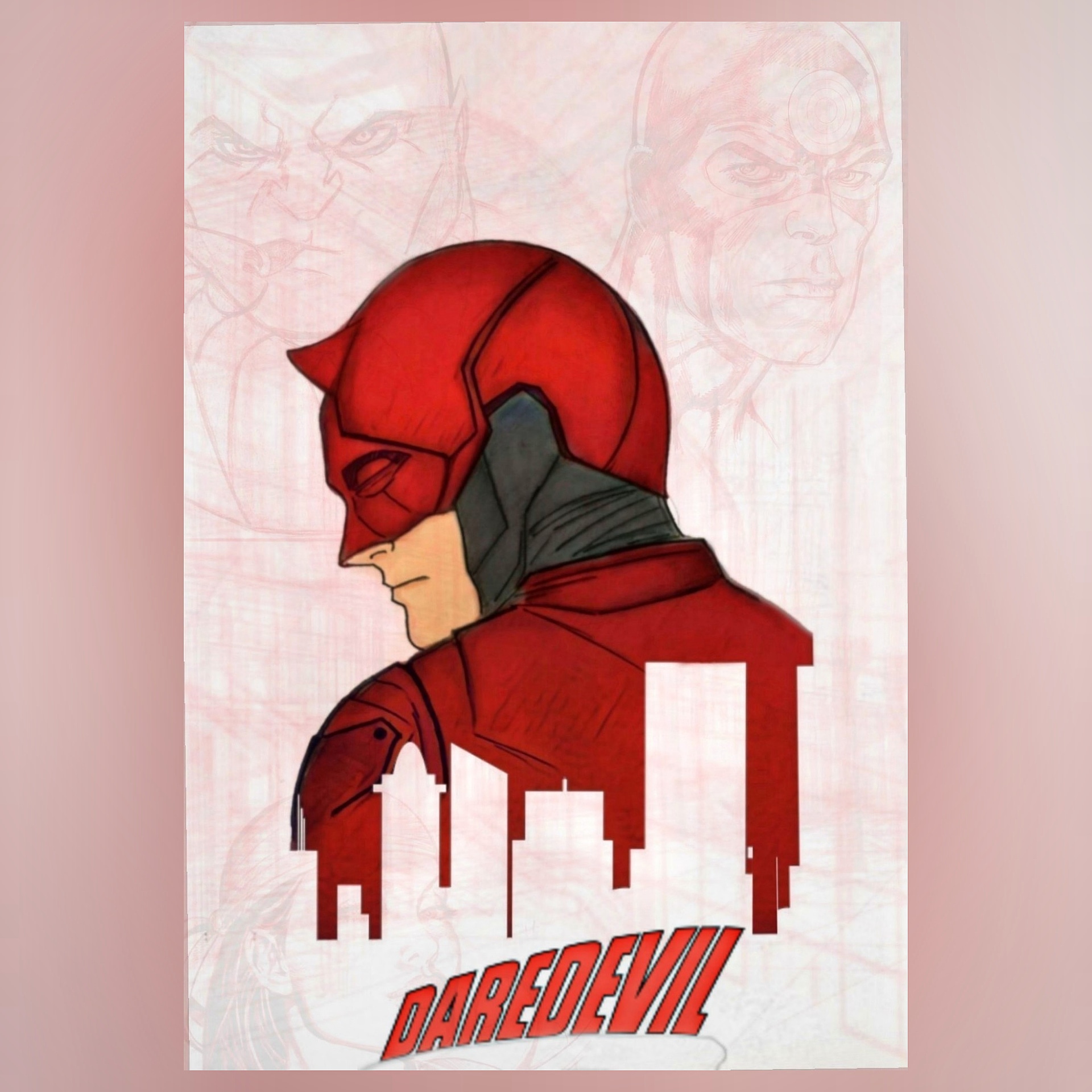 After a long time I drew Daredevil yesterday and yeah I used some references
