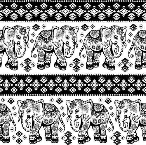 Elephant Vector pattern