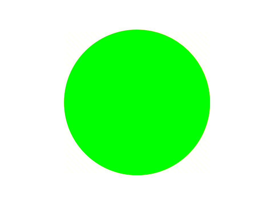Green circle, no arrow.  Identical to Green Disc Up, and Green Disk Down, but with no arrow.