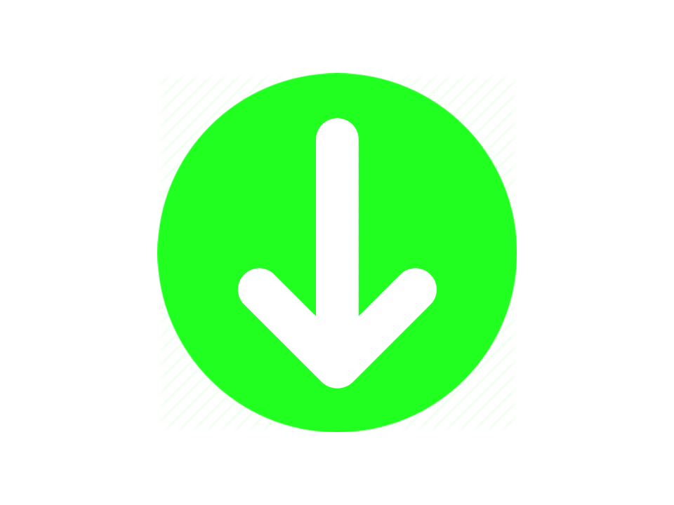 Green circle with downward white arrow