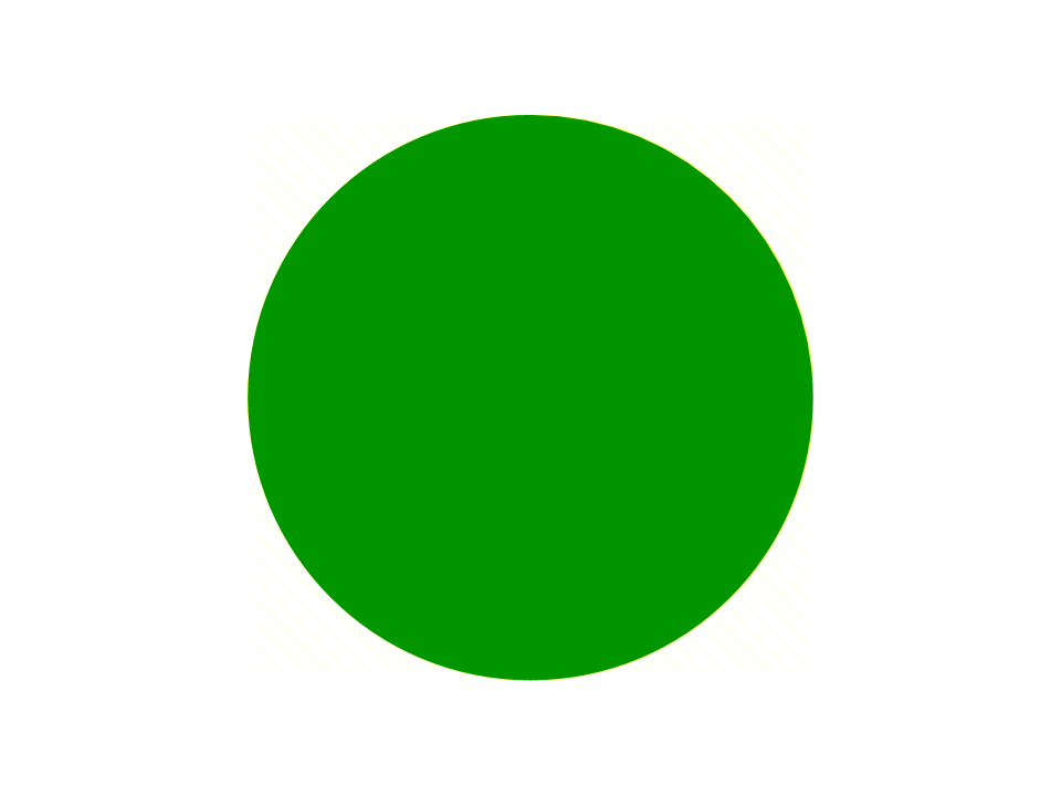 A round green disc.