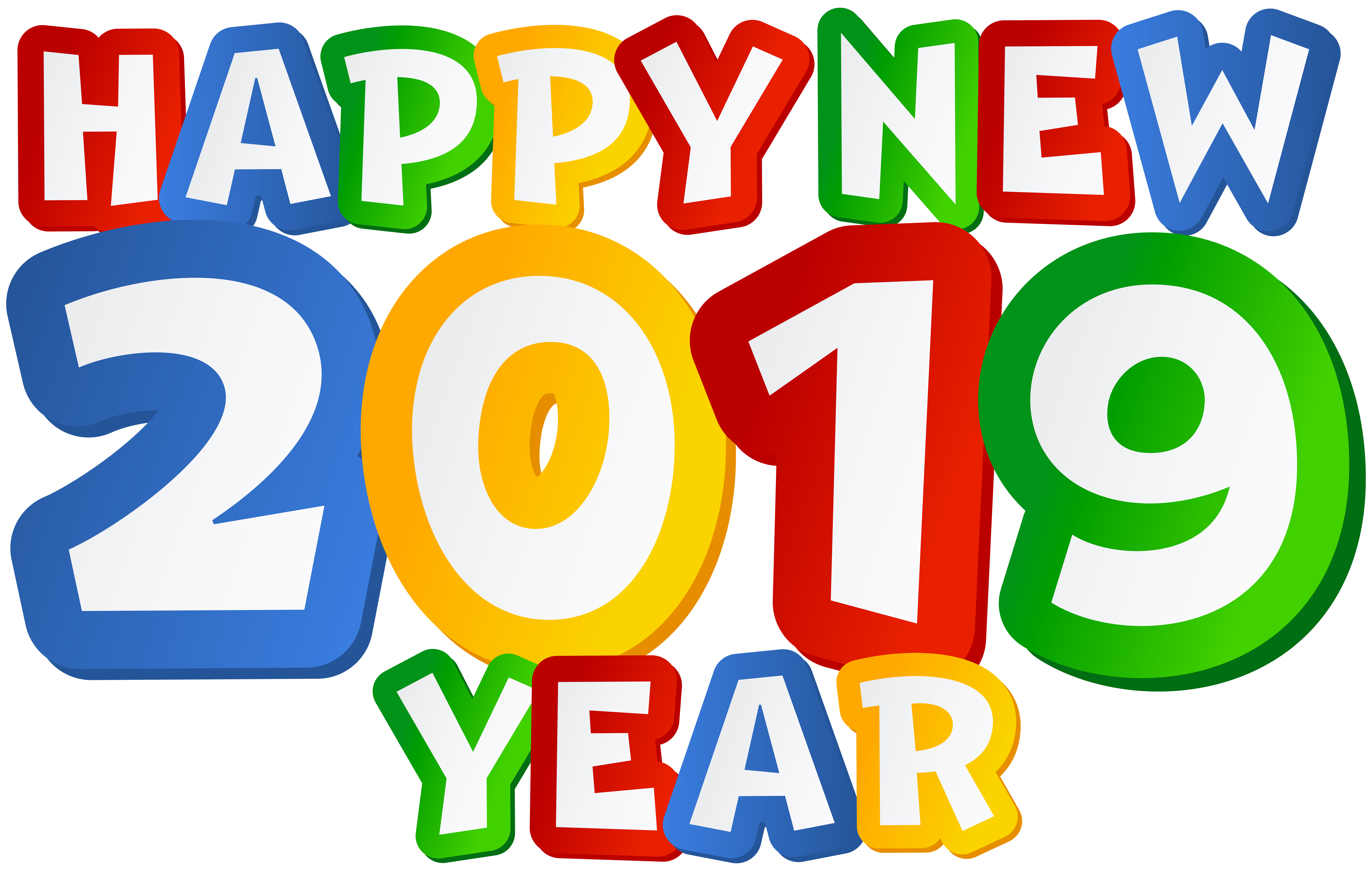 Happy New 2019 Year Clipart