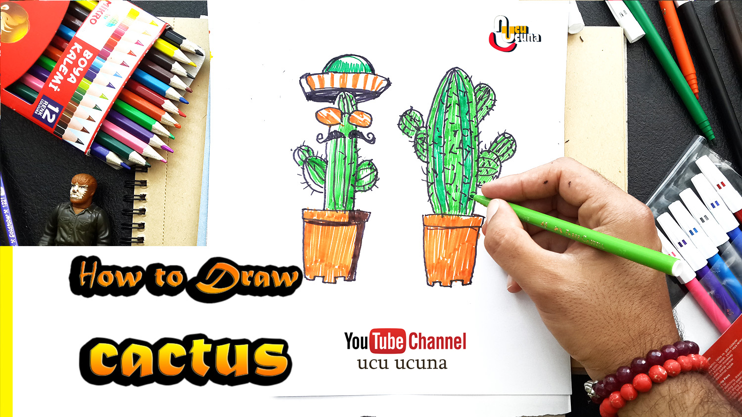 Hi everyone i ll be showing you how to draw cactus step by step let s learn draw plant for kids, art  important at my life. drow  with me,i hope you like funny videos  tutorial