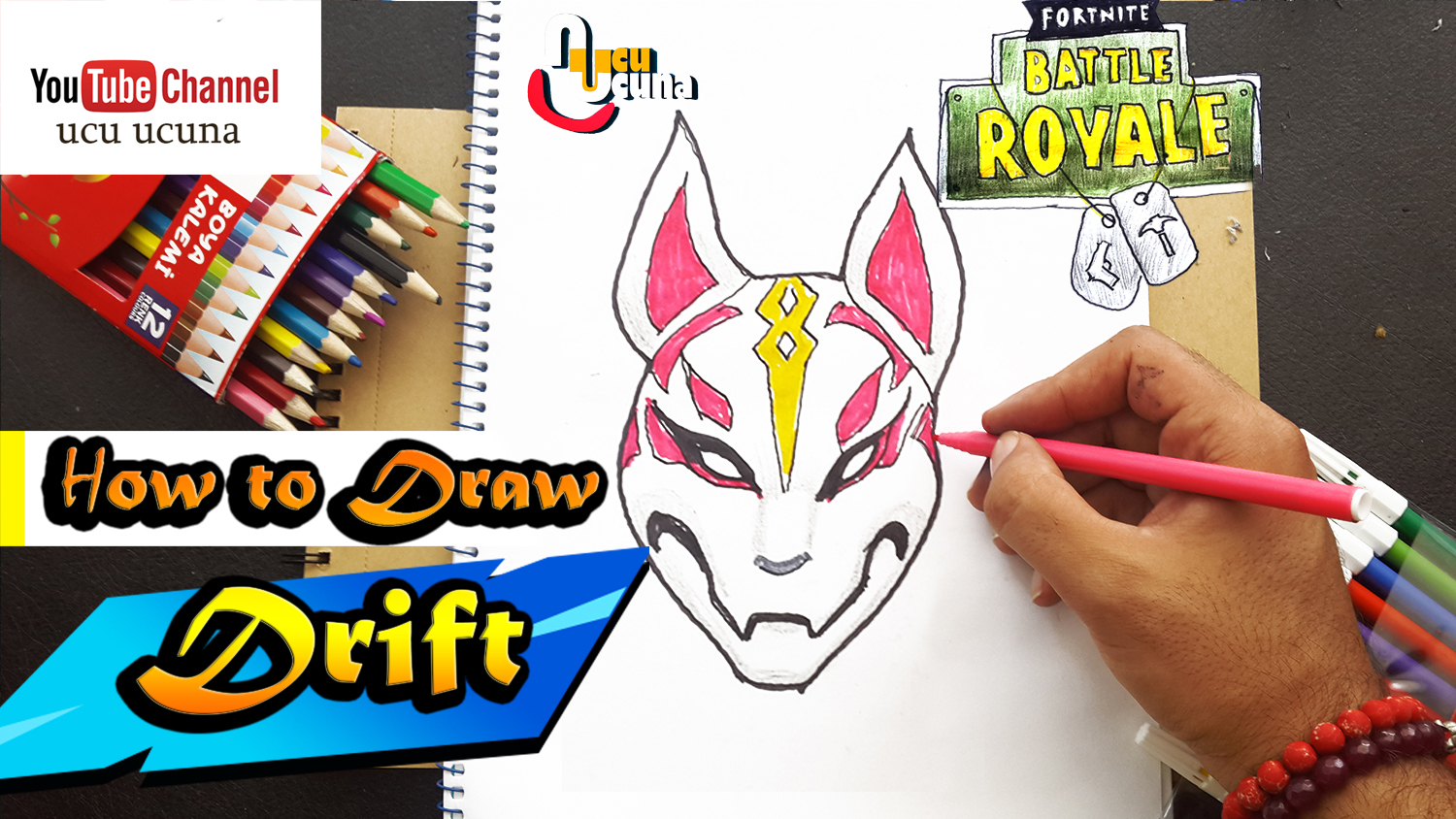How to draw drift tutorial youtube channel name is ucu ucuna learn how to draw drift fully upragaded from fortnite step by step beginner drawing tutorial of the drift skin from fortnite
