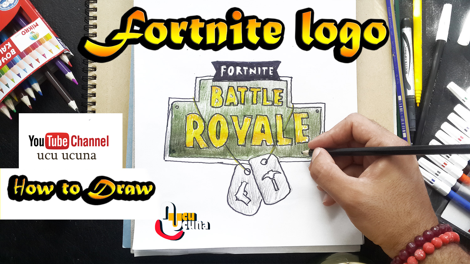 How to draw drift tutorial youtube channel name is ucu ucuna learn how to draw fortnite logo  fortnite step by step beginner drawing tutorial logo from fortnite