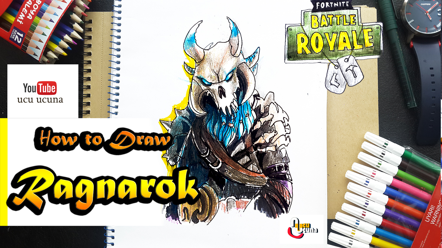How to draw drift tutorial youtube channel name is ucu ucuna learn how to draw ragnarok fully upragaded from fortnite step by step beginner drawing tutorial of the ragnarok skin from fortnite