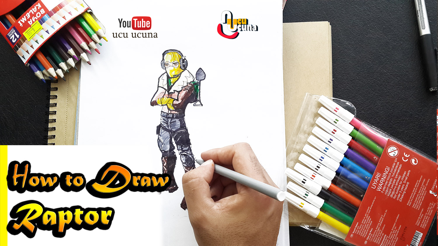 How to draw raptor step by step tutorial youtube channel name is ucu ucuna