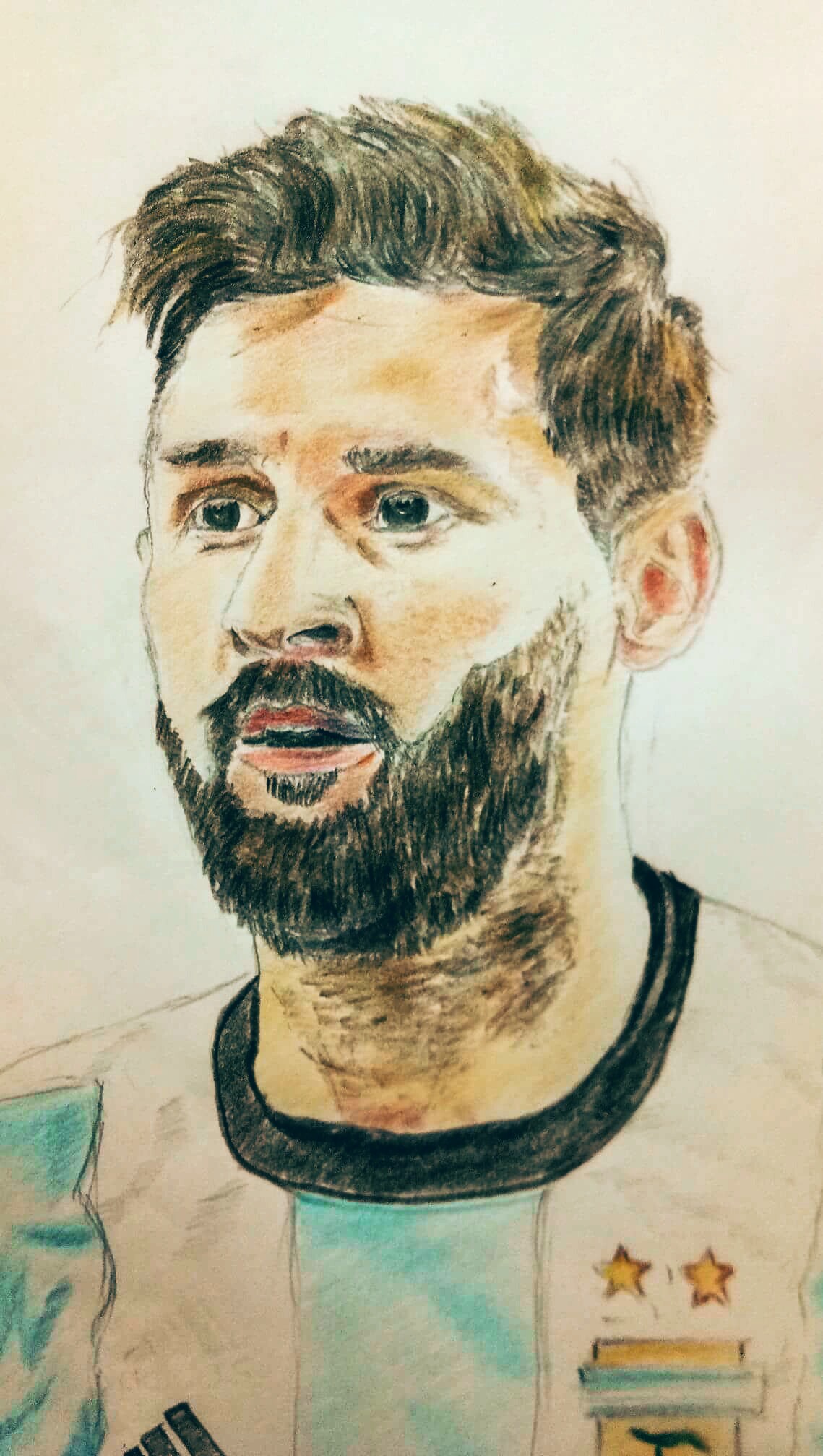 Drawing of Lionel Messi