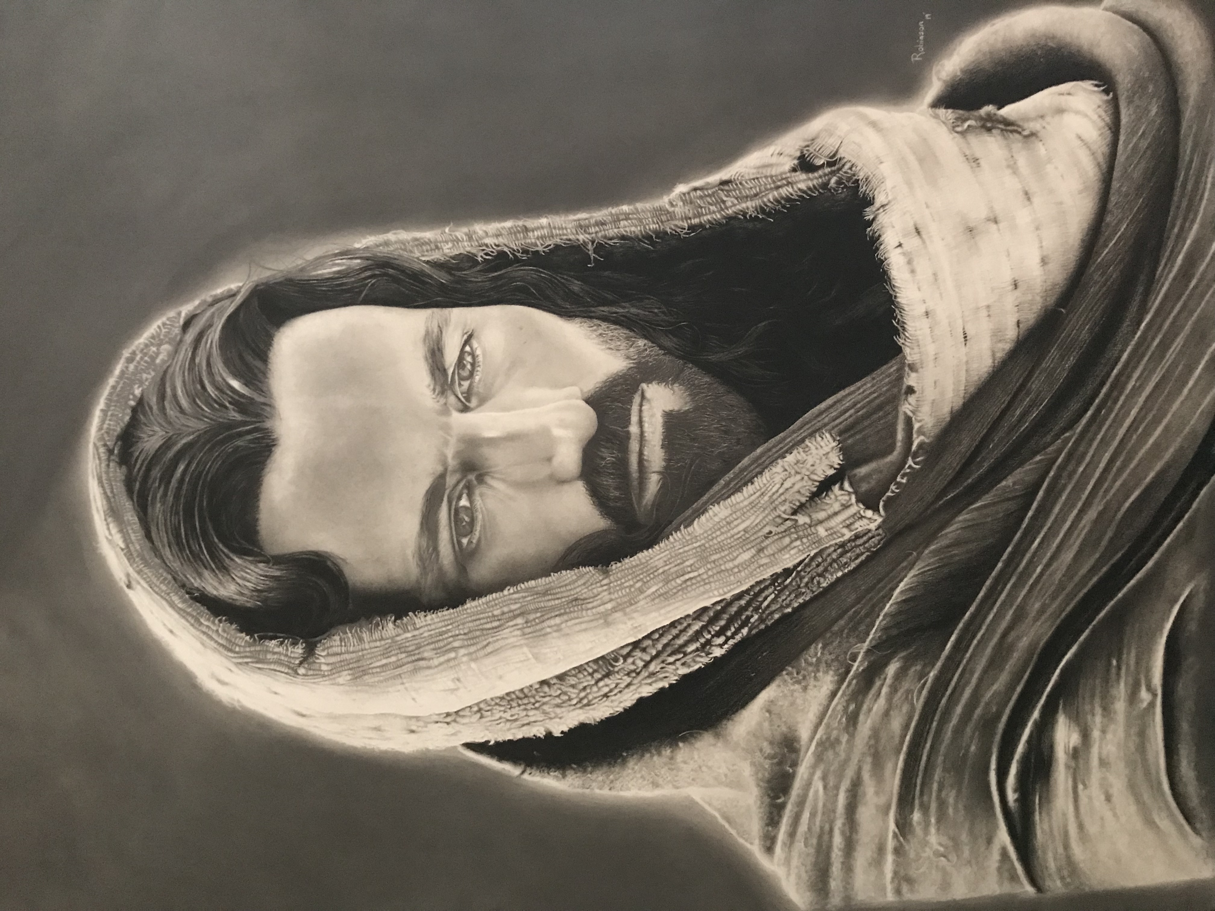 Passion of the Christ Drawing - Graphite on Paper